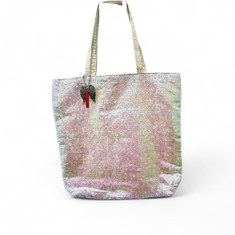 Victoria's Secret Iridescent Sequin Tote - Light Pink